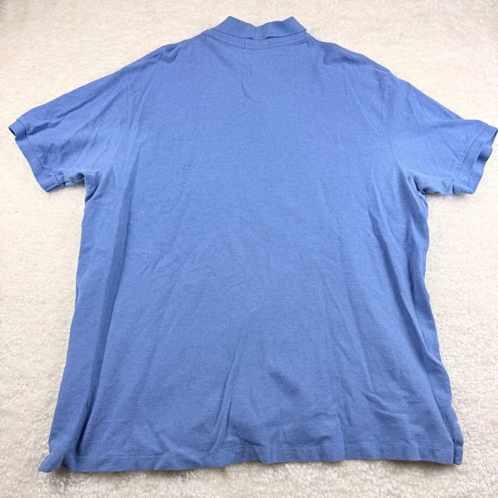 Polo Ralph Lauren Polo Mens 2XB Blue Short Sleeve Cotton Mesh Pony Logo Shirt